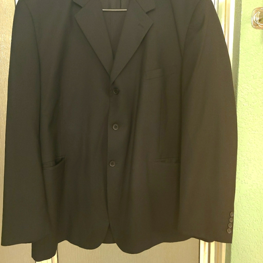 2 piece black Vittorio St. Angelo suit
